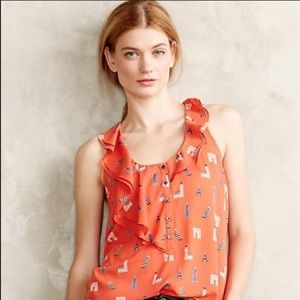 Anthropologie Maeve Auriele Eiffel Tower Tank
